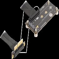 Adaptateur Delock PCIe 3.0 x4 St 90° poids > Clé M.2 M Bu 10 cm