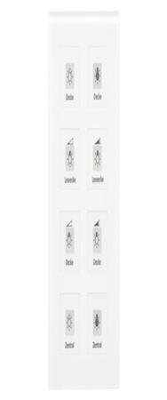 Bouton en verre MDT Plus 8 voies blanc BE-GT08W.01