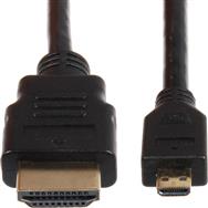 Raspberry Pi K-1481-3M - 3 m - HDMI Type A (Standard) - HDMI Type D (Micro) - Noir