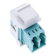 Adaptateur enfichable Keystone fibre optique InLine - duplex LC/LC - MM - manchon céramique