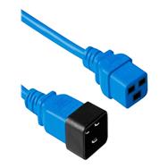 ACT Powercord C19 - C20 blue 3 m - 3 m - C19 coupler - C20 coupler - 230 V