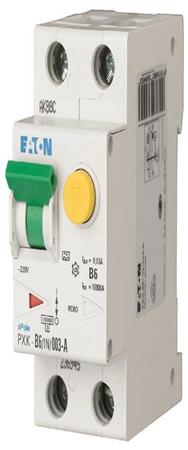 Interrupteur combiné EATON FI/LS 6 A 1p+N C-Char PXK-C6 236961