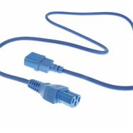 Cordon d'alimentation ACT C14 - C15 bleu 3 m, 3 m, coupleur C14, coupleur C15, 250 V, 10 A