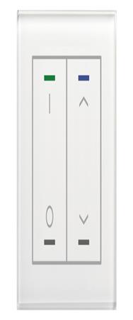 MDT BE-GTL2TW.D1 Bouton en verre II Lumière 2 voies RGBW Noir Interrupteur aveugle