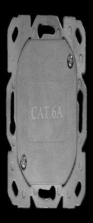 Prise réseau LogiLink Cat.6A 2xRJ45 blindée blanc pur