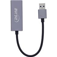 Adaptateur réseau InLine USB 3.2 Câble USB-A pour réseau Gigabit RJ45 - Câble - Numérique