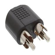 Adaptateur audio en ligne jack 3,5 mm femelle stéréo / 2x RCA mâle