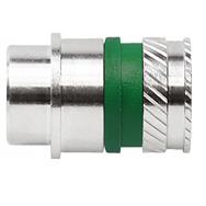 axing CKS00748 - BNC - IEC - Male - Green - Stainless steel - 100 pc(s)