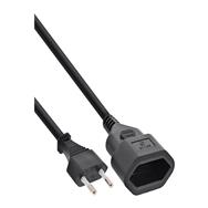 Rallonge d'alimentation InLine Euro Type C mâle/femelle - noir - 5 m