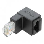 Adaptateur réseau Delock - RJ-45 (M) coudé vers le bas vers RJ-45 (F) droit