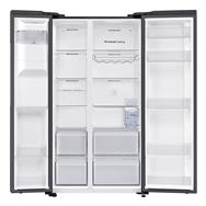 Samsung RS64DG53R3B1, Freestanding, American door, Black, Stainless steel, Tempered glass, Left/right, 628 L