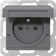 GIRA 448828 Socket Ground Pin KD+SH Anthracite
