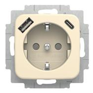 BUSCH JAEGER USB-Steckdose SCHUKO 20 EUCB2USBAC-212 A+C