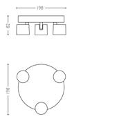Philips WarmGlow LED Star Ceiling/Wall Spotlight 3x 16.5W - Surfaced lighting spot - Non-changeable bulb(s) - 3 bulb(s) - LED - 13.5 W - 2700 K