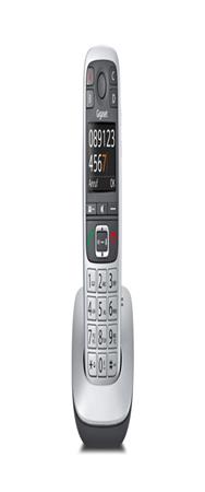 Gigaset E560 Téléphone DECT 150 Affiche Noir/Argent