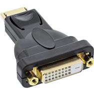 Adaptateur DisplayPort InLine DisplayPort mâle vers DVI-D 24+1 femelle noir