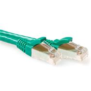ACT Green 0.5 meter SFTP CAT6A patch cable snagless with RJ45 connectors - 0.5 m - Cat6a - S/FTP (S-STP) - RJ-45 - RJ-45 - Green