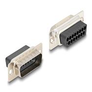 Adaptateur série Delock - D-Sub 15 broches (DB-15) (F) vissable vers RJ-45 (8 broches) (F)