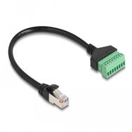 Adaptateur réseau Delock - Bornier 8 broches (F) vers RJ-45 (M)
