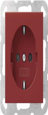 Prise GIRA SCHUKO 4455108 Système 55 Rouge