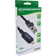 Câble adaptateur réseau InLine USB 3.2 - Gigabit - USB-C vers RJ45 - 2 m