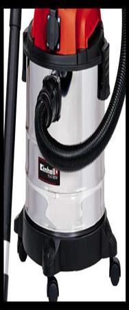 Aspirateur-traîneau Einhell TC-VC 1820 SA - 1250 W - 20 L - 80 dB - Chrome - Rouge