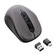 Souris InLine 3-en-1 - Bluetooth + 2x 2,4 GHz - 5 boutons - optique - gris/noir