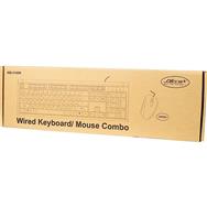 Inter-Tech KM-3149R - Taille standard (100 %) - Filaire - USB - QWERTY - Noir - Souris incluse