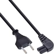 Câble d'alimentation InLine - Euro mâle / Euro8 mâle coudé - noir - 1 m