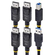 Double DisplayPort et USB 5 Gbit/s de 1,8 m Câble KVM