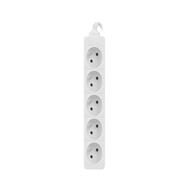 Lanberg PS0-05E-0150-W - 1.5 m - 5 AC outlet(s) - Indoor - White - 10 A