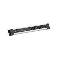Bachmann CONNECTUS 6xCEE7/3 1xGVS 1xSchalter 2.0m CEE7/7 Grau