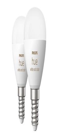 Signify Blanc & Couleur E14 Luster Doppelpack 470lm