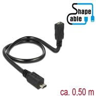 Delock OTG ShapeCable - Câble d'extension USB
