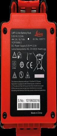 Batterie Li-Ion Leica 835711 Lino L4P1 3,6 V/5,2 Ah