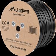 Lanberg Verlegekabel Outdoor Gel Cat. 6 FTP Kup. schw. - Installation Cable - Network