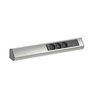 Bachmann CASIA 2 3xUTE 1xUSB A/C 22W AEH Edelstahl-Optik - Power Strip