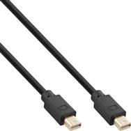 Câble Mini DisplayPort 1.4 InLine M/M - noir/or - 2 m
