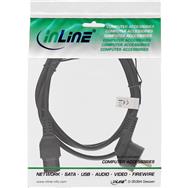 Câble d'alimentation InLine - CEE7/7 coudé vers C15 droit - 3 x 1 mm² - noir - 1,8 m
