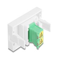 Module Delock LC duplex socket laser volet de protection vert/blanc