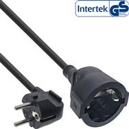 Câble d'extension d'alimentation InLine Type F coudé - noir - 1 m