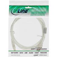 Câble USB 2.0 InLine Type A mâle / B mâle transparent - noyau de ferrite - 0,3 m