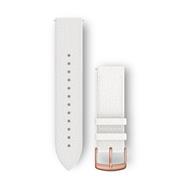 Montre connectée Garmin à bracelet à dégagement rapide, cuir blanc