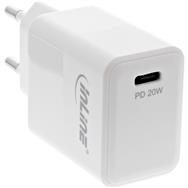 Chargeur USB PD InLine Single USB-C - Power Delivery - 20 W - blanc
