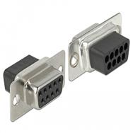 Kit d'assemblage Delock Adaptateur Sub-D 9 broches femelle vers RJ45 femelle