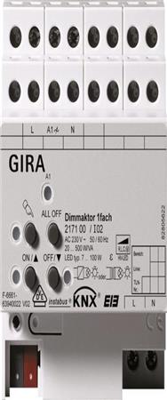 Actionneur variateur universel GIRA 217100 1f. Régulateur KNX/EIB 500 W