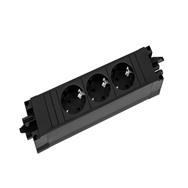 Multiprise 3 prises Bachmann STEP BASE type F noire