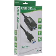 Câble répéteur actif InLine USB 3.2 Gen. 1 type A mâle/femelle - noir - 5 m