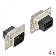 Delock Crimp shell - D-Sub 9 broches mâle à sertir (pack de 4)