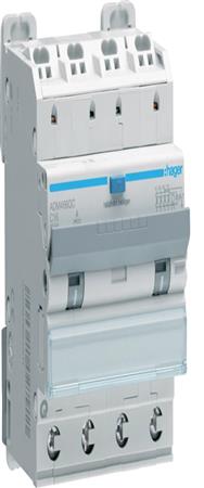 Disjoncteur différentiel Hager ADM466QC 4P 6 kA C-16 A 30 mA type A QC/QB
